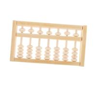 WOONEKY Miniature Wooden Abacus for Traditional Math Learning Tool First Birthday Photo Props Montessori Education Timeless Design for Zhou Ceremony