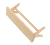 WOONEKY Miniature Wooden Bench for Doll House Adorable Dollhouse Furniture Accessory for Creative Play for Tiny Living Room Bedroom and Study Room Decoration