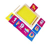 WOONEKY Montessori Sand Tray Educational for Sensory Learning Activity with Alphabet and Number Writing DIY Art Board for Preschool Early Childhood Development
