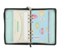 WOONEKY Multifunctional Budget Envelope Wallet with Zipper Clutch Bag for Cash and Card Storage Portable PU Organizer with Colored Envelopes Cash Budget Planner Calculator Stickers for