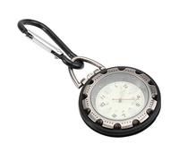 WOONEKY Multifunctional Fluorescent Mountaineering Fob Watch Carabiner Clip Quartz Keychain Watch for Backpackers Outdoor Camping and Daily Use Random Color
