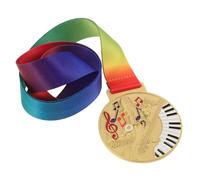WOONEKY Music Award Medals for Zinc Alloy Competition Supplies with Neck Ribbon for Piano Singing Dance Contests Medals for Awards and Winners