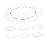 WOONEKY Nail Art Color Display Chart with 20 Plastic Fake Tips, Wheel for Pedicure and Nail Art Practice, Size 13x11cm