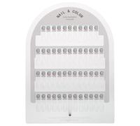 WOONEKY Nail Chart Acrylic Magnetic Display Stand for Polish Sample Removable Nail Art Palette Organizer for Salon Use