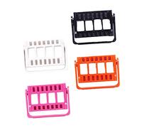 WOONEKY Nail Drill Bits Holder Organizer 4pcs 16-hole Manicure Grinding Head Stand Storage Case for Nail Salon and Home Use