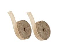 WOONEKY Natural Jute Ribbon 2 Rolls 3Cm X 10M Rustic Burlap Ribbon for Wedding Bouquet Wrapping, Crafts Making and Home Party Decoration