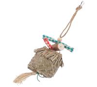 WOONEKY Natural Parrot Chewing Woven Bark Shredding Bird Foraging Safe Climbing Enrichment for Cage Accessories and Sensory Play