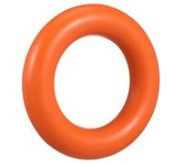 WOONEKY Natural Rubber Dog Chew Toy Ring for Medium Large Dogs Teeth Cleaning Pet Toy Orange Strengthens Bond Boosts Training Fun