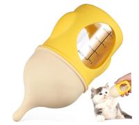 WOONEKY Newborn Pet Nursing Bottle with Soft Flexible Tip for Puppies and Kittens Ergonomic Milk Feeder with Clear Scale and Anti-spill Valve Essential Feeding Supply for Small Animals