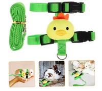 WOONEKY Novelty Bunny Leash Rabbit Harness Ferret Harness Guineapig Adjustable Leash for Pet Outdoor Supply