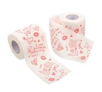 WOONEKY Novelty Toilet Paper 2pcs Pack with Comfortable, Convenient Roll Design, Made of Soft Paper, for Anniversaries and Valentine's Day a Creative, Romantic, and Charming Festive