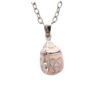WOONEKY Openable Brass Water Drop Ashes Keepsake Pendant Necklace with Secure Screw Threaded Locket Memorial Cremation Jewelry for Holding Ashes Hair Dried Flowers Vintage Pink Wishing