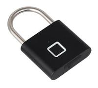 WOONEKY Outdoor Aluminum Alloy Fingerprint Padlock Anti-Rust Smart Electronic Lock for Gates Lockers Warehouse Doors Portable High Security Keyless Accessory