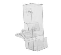 WOONEKY Parrot Automatic Feeder Transparent Budgie Food Container Convenient Parakeet Feeding Box for Hassle Bird Care for Busy Bird Owners