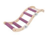 WOONEKY Parrot Ladder Toy Wooden Climbing Toy for Birds for Cockatiels and Parakeets Mood and Provides Exercise Easy to Install Single