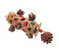 WOONEKY Parrot Shredding Durable Bamboo Foraging Basket Chew for Birdcage for Parrots and Budgies Safe and Sturdy Engaging Design for Endless Play
