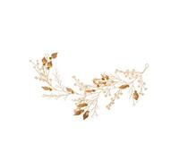 WOONEKY Pearl Hair Chain Headdress Handmade Alloy Crystals for Wedding Headband and Bridal Headdress for Women's Party Hair Accessories