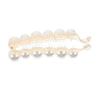 WOONEKY Pearl Hairpin Banana Clip Ponytail Hair Clasps Styling Hair Clamps Jaw Clips for Formal Occasions and Daily Use
