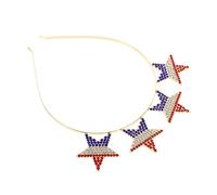WOONEKY Pentagram Star Hairband Independence Day Party Accessory Adult Head Decor Comfortable Fit Non Slip Design for Fourth July Celebration and Masquerade Events