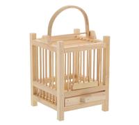 WOONEKY Pet Cage Bamboo Insect Rearing Cage Wooden Cricket Keeper Box Observation Habitat Viewer for School Projects Insect Enclosure