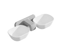 WOONEKY Pet Hanging Bowl Cat Feeder Dog Hanging Feeding Bowl Dual-use Water and Food Dish White Suitable for Indoor Cats and Small Dogs