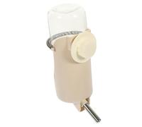 WOONEKY Pet Water Feeder Bottle for Hamsters and Pets Automatic Water Dispenser Leak Design Easy to Install for Dogs and Cats Beige for Cages and Travel