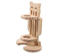 WOONEKY Pet Water Feeder Bracket for Hamsters Rabbits Adjustable Wood Holder Easy to Install Suitable for All Pets No Worry About Thirst