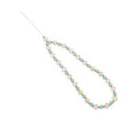 WOONEKY Phone Lanyard Wrist Chain for Mobile Devices Crystal Beaded Design Stylish Loss Phone Strap for Keys and Accessories for Women and Girls Green
