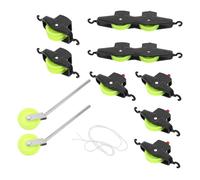 WOONEKY Physics Experiment Pulley Block Set with Twin Sheave Pulley for Stem Classroom Demonstrations Portable Mechanics Teaching Kit for Homeschool Physics Supplies