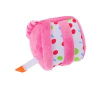 WOONEKY Pink Dog Chewing Toy Birthday Cake Sound Toy Pet Supplies Dog Enrichment
