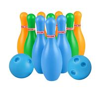 WOONEKY Plastic Bowling with Pins and Balls Educational and Eco Friendly Indoor Outdoor Game for Random Color Bowling Ball for Development and Interactive Play Random Color