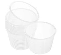WOONEKY Plastic Rice Measuring Cups with 80ml Capacity 10pcs for Cooker Replacement Smooth Surface and Easy Viewing Measurement Level, for Daily Rice Cooking and Baking