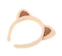WOONEKY Plush Cat Ear Headband Wide Band Soft Cute Animal Hair Hoop for Women Secure Fit for Skincare Makeup Yoga Halloween Costume Accessories