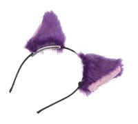 WOONEKY Plush Cat Ears Headband for Women Fuzzy Festival Hair Accessory Soft Animal Ears Party Costume Adjustable Fit