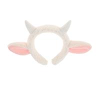 WOONEKY Plush Sheep Horn Headband Soft Animal Ear Hair Band for Adults Comfortable Stable Fit Cute Cartoon Lamb Ears Accessory for Costume Party and Daily Wear
