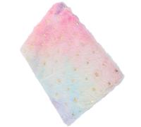 WOONEKY Plush Small Notebook for Students with Star Gradient Cover, Fluffy Cute Diary Journal for Note Taking, Portable Notepad for Women and