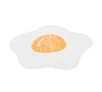 WOONEKY Poached Egg Floor Mat Decorative Floor Mat Water Absorbent Skid Resistance Polyester Material Beige Color Simple Shape Cartoon Style Creative Design for Bedroom and Guesthouse