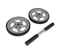 WOONEKY Portable Dual Wheel Ab Roller Wheel for Abdominal Exercise at Home Non-slip Core Strengthening Trainer with Comfortable Handles Quiet High-density Material Fitness Equipment for