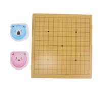 WOONEKY Portable Go Chess Set with Cute Bear Design Double Sided Boards for Beginners Lightweight Educational Board Game for Travel and Home Enhances Strategic Thinking and Cognitive