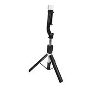 WOONEKY Portable Mini Cell Phone Tripod Stand with 360° Rotation and Removable Fill-in Light, Stainless Steel and Abs Material, for Travel and Vlog Filming Photography