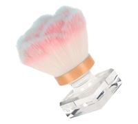 WOONEKY Portable Rose-shaped Powder Brush for Nail Cleaning and Makeup Dense Foundation and Blush Brush with Ergonomic Comfortable Handle Travel Cosmetic Tool for Precise Dust Removal