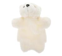 WOONEKY Premium Plush Polar Bear Hand Puppet for Soft Animal Stuffed Plaything for Storytelling and Role-play Washable Educational Puppet Fits and Adults
