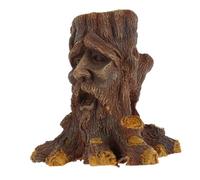 WOONEKY Premium Resin Reptile Terrarium Decoration Stump Tree Hole Hide House for Snakes Lizards Amphibians with Natural Dark Atmosphere Simulation