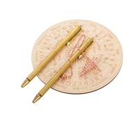 WOONEKY Pure Copper Dowsing Rods Kit with Pendulum and Elegant Mat for Accurate Divination Ghost Hunting Water Treasure Finding and Spiritual Energy Detection