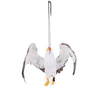 WOONEKY Realistic Dead Seagull Model Simulation Ornamental Home Decor Sturdy Plastic and Real Material, Practical Outdoor Decoration for Garden or Patio