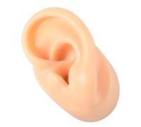 WOONEKY Realistic Soft Silicone Ear Model Left Ear for Piercing Practice Jewelry Display Teaching Tool Versatile Lightweight for Anatomy Study Beauty Schools and Studios
