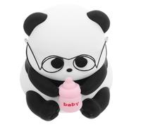 WOONEKY Rechargeable Panda Night Light for Soft LED Silicone Bedside Lamp Portable Bedroom Light for Nursery Feeding and Sleep Cute Animal Lamp Gift