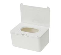 WOONEKY Refillable Baby Wipe Dispenser and Plastic Wipe Container with Lid Sealed Tissue Storage Box for Travel and Bathroom Use White Modern Style Holder