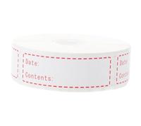WOONEKY Removable Food Storage Labels Red Date Stickers for Refrigerator Freezer Content Marker Glassine Paper Kitchen Adhesive Reminder for Freshness Management