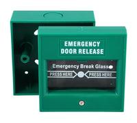 WOONEKY Resettable Fire Exit Safety Button Wired Emergency Break Glass Alarm Switch Manual Call Point for Reliable Activation and Easy Reset in Emergency Systems